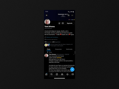 Perfil de Twitter app design figma service design club ui ui camp ui camp w24