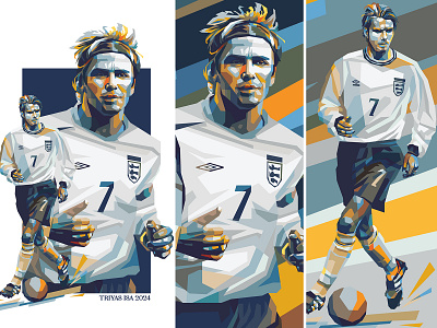 David Beckham colorful design football football player illustration inspirational legendary portrait sport sport player sport poster sports vector vectorart