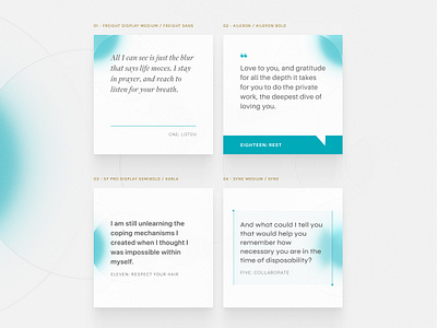 Type Exploration Style Tiles for Quotes design exploration quotation quote quotes style tile testimonial testimonials tile typography ui