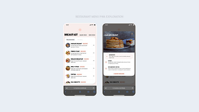 Restaurant Menu menu pwa restaurant ui
