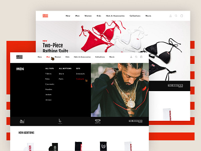 Mega Menu Design Exploration: The Marathon Clothing Store apparel clothing dropdown dropdown menu ecommerce exploration fashion marathon clothing megamenu menu navigation nipsey hussle shop shopify the marathon clothing web design