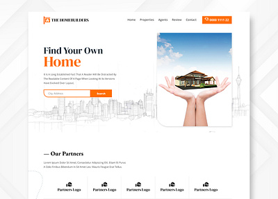 Website UI Design For Real Estate Company clean aesthetic construction creative design demo interactive design modern design portfolio project prototype real estate responsive design uiux design user interface web design