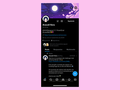 UI Camp W24 — #2 Recrear perfil de Twitter figma service design club twitter ui camp ui camp w24 x