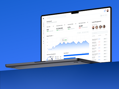 CRM Dashboard conversion rate crm dashboard graph leads management product design report sale funnel sales ui ux design visual visualization web