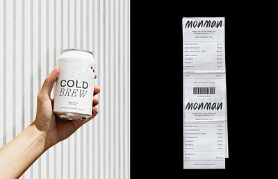 Monman brand identy branding coffee design drinks food and beverage graphic design identity illustration label logo packaging