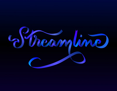 Streamline affinitydesigner calligraphy hand lettering lettering