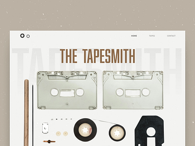 Vintage Site Hero Design Exploration cassette exploration header hero hero banner minimal music retro tape typography vintage web design website