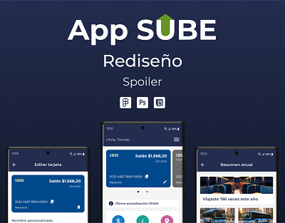 App SUBE - Rediseño - Spoiler app design mobile design preview redesign ui ui design ux