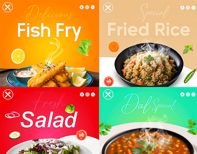 Social Media Food Post Design 01 By Limpid Gfx dal special fish fry food post design fresh salad fried rice grahics designer limpid gfx resturant social media post design trending