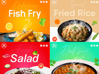 Social Media Food Post Design 01 By Limpid Gfx dal special fish fry food post design fresh salad fried rice grahics designer limpid gfx resturant social media post design trending