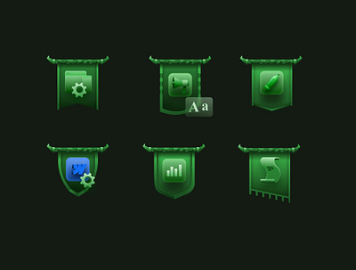 Service icon based on Nordic theme branding design green icons ui