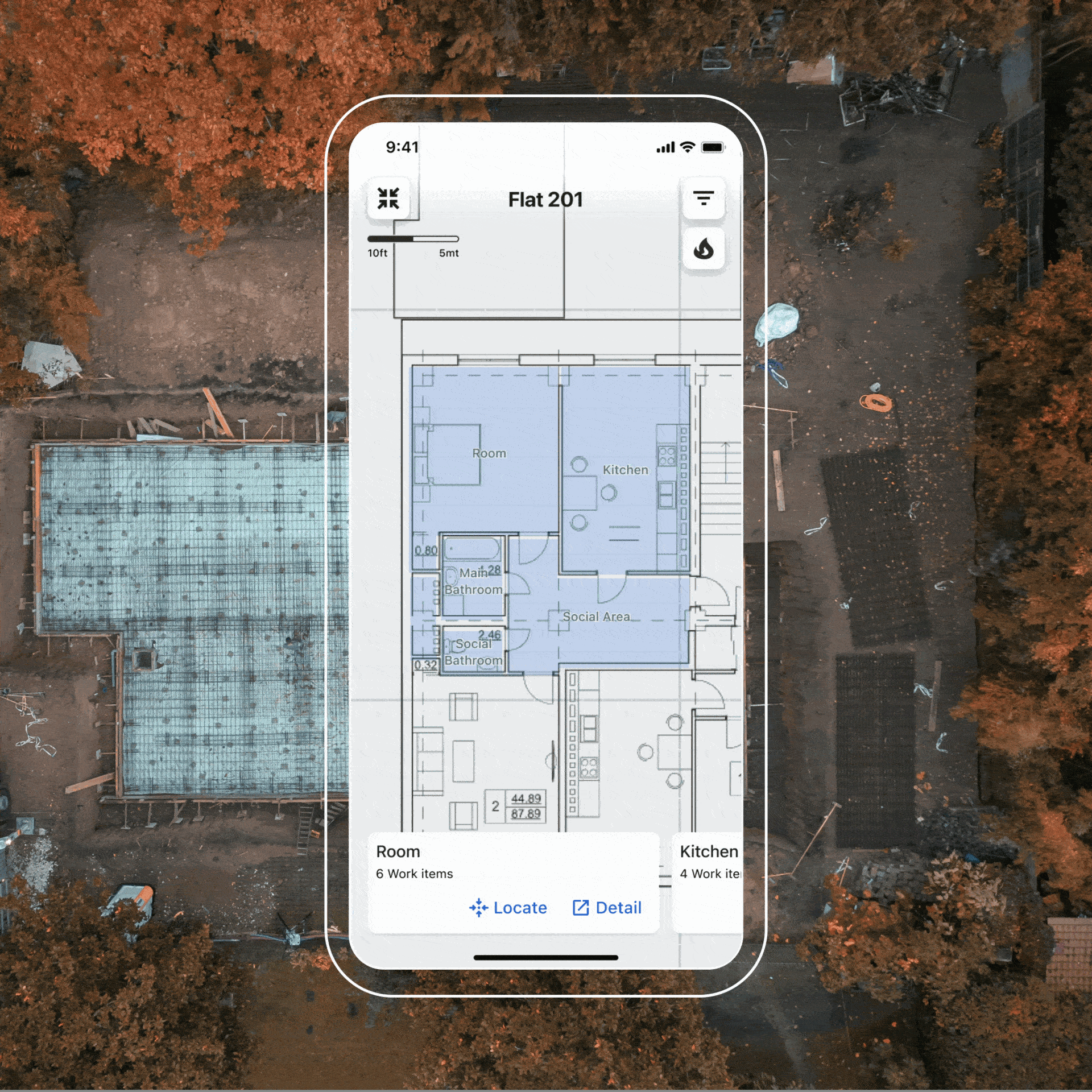 Locations tool accordion app design architectural drawing collapsable drawings map interaction maps picker procore