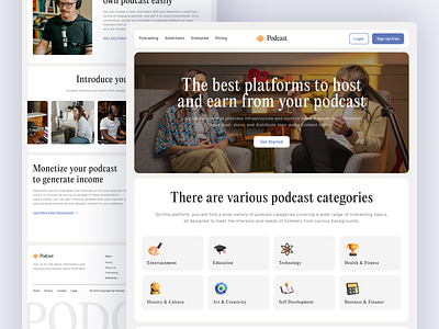 Landing Page - Podcast distribusi podcast listening live live podcast management podcast monetisasi podcast music platform podcast podcast creator tools podcast hosting podcast platform podcasting podcasting platform podcasting website publikasi podcast streaming streaming audio web design website podcast