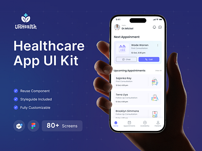 Healthcare App Design app app design appointments booking app design doctor doctor app health healthcare app medical app online service onlineappointments patient physical trainer product design ui ui design ui kit uiuxdesign