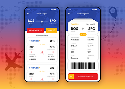 Daily UI 024 - Boarding Pass