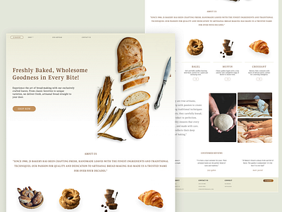 Bakery web design design figma landing page laptop logo ui ui design user experience user inteface user interface design ux visual design web web design