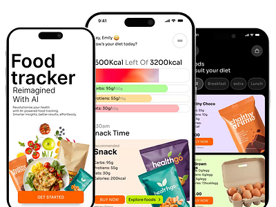 Ai food tracker app design ai app ai food app ai food tracker ai food tracker app app app animation app design app designer app developer diet app food food app food app design food diet app food tracker food tracker app modern app tracker app ui animation