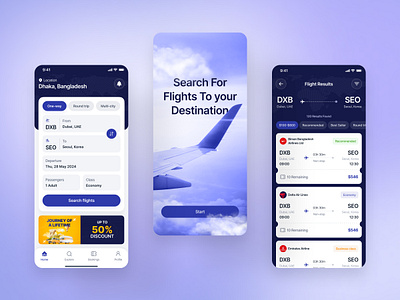 Flight Booking Mobile App Design air ticket app design figma design flight booking flight ticket focotik mobile app design travel ui design ui ux design ux design