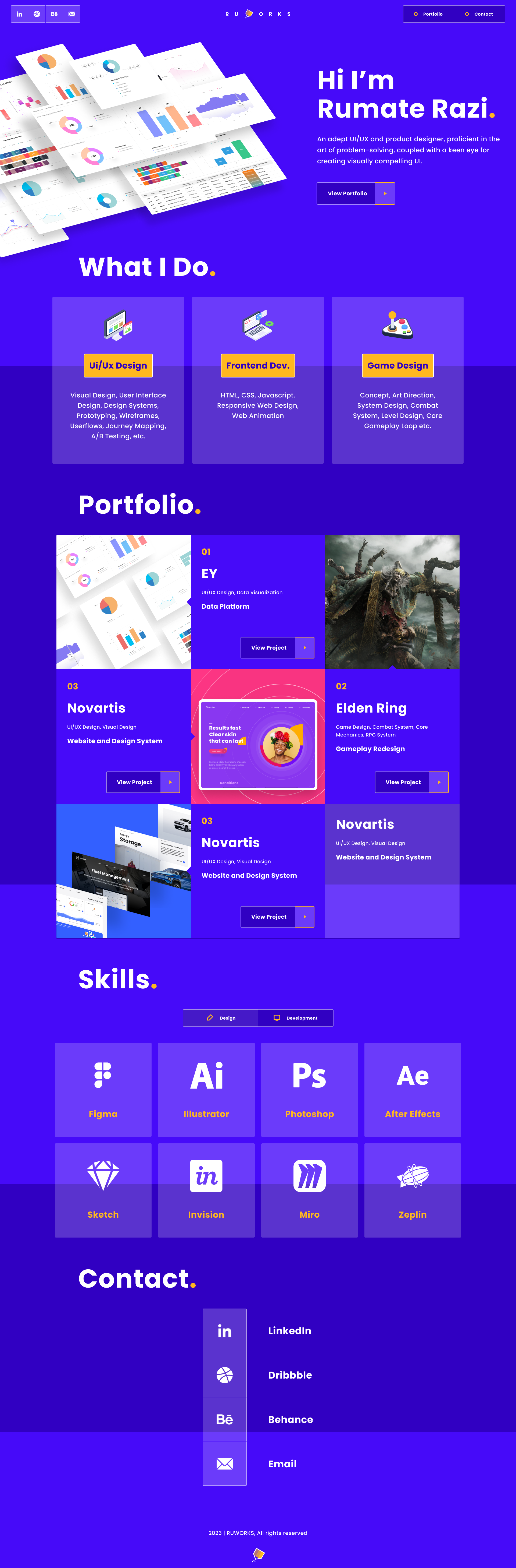 Portfolio Webpage design illustration portfolio ui webpage website