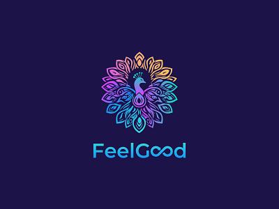 Feel Good Logo Design(Unused) mandala bird