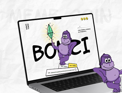 $BONZI MEME COIN base blockchain crypto design eth landing page mem meme meme coin meme design meme token meme ui minimal token trend tron ui web web design