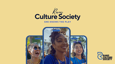 Rams Culture Society Ad Campaign ad branding campaign football women