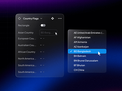 Country Flag-UnifiedUI component components design figma flag properties ui uiux unified ui unifiedui ux variant