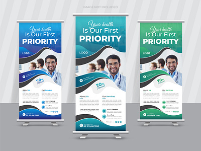 Corporate Medical Healthcare Roll-Up Banner Design suny graphic