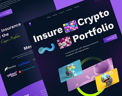 Web Design(UX+UI) for cryptocurrency blue clean coin concept crypto cryptocurrency currency design tae token ui ux wallet webdesign website