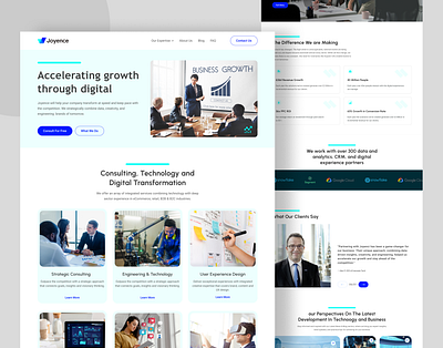 Joyence Agency Landing Page agency agencylandingpage agencywebsite company creative creativedirection exploration homepage trendydesign ui uiuxdesign