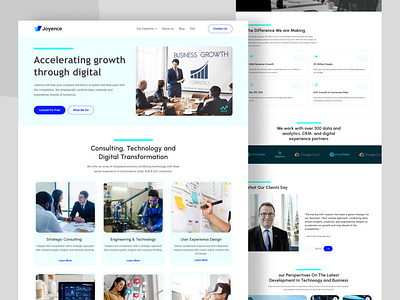 Joyence Agency Landing Page agency agencylandingpage agencywebsite company creative creativedirection exploration homepage trendydesign ui uiuxdesign