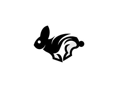 Rabbit run Logo animal logo branding bunny logo graphic design jump rabbit logo logo rabbit logo run bunny logo vector