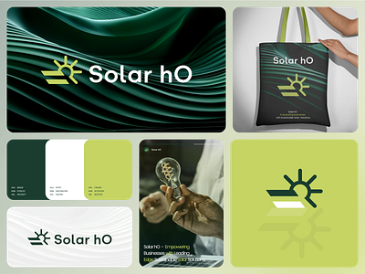 Solar hO - Solar Power Logo best logo designer brand identity creative logo energy green energy logo logo agency logo design power solar solar energy logo solar identity solar logo solar logo design solar panel solar power solar system sun sun logo unique logo