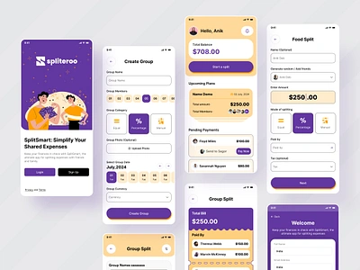 Spliteroo – Smart Group Expense Splitting with Instant Split anik deb appdesign best designer billsharingapp billsplitting designinspiration digitalproduct expensemanagement expensetracking financeapp groupexpenseapp grouppayments instantsplit mobileappdesign mobileux paymentsplitting split top designer uiux userinterface