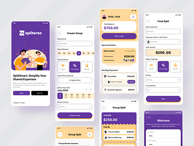 Spliteroo – Smart Group Expense Splitting with Instant Split anik deb appdesign best designer billsharingapp billsplitting designinspiration digitalproduct expensemanagement expensetracking financeapp groupexpenseapp grouppayments instantsplit mobileappdesign mobileux paymentsplitting split top designer uiux userinterface