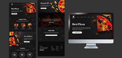 Pizza Shop UIX Design 3d animation branding figma graphic design logo ui ux