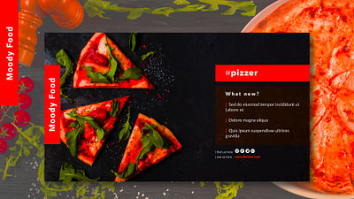 Moody Pizzer Food ☣🎨 3d animation branding graphic design logo motion graphics poster product ui