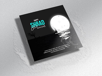 Happy Sharad Purnima Social Media Illustration Post art branding design digital art digital graphics graphic art graphic artist graphic design graphic designer graphics illustration illustrations illustrator indian festival photoshop photoshop art photoshop graphics social media post