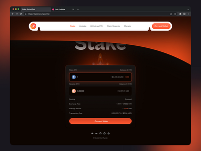 Rocket Pool - Stake Crypto crypto dashboard cryptocurrency stake stake dashboard staking