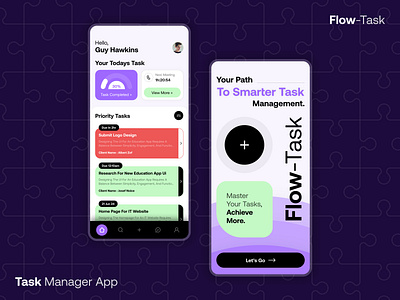 Task Manager App app design app ui assistant app managment app task app task manager app work app