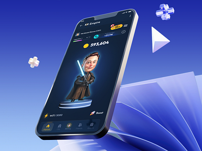 Tap Game - Telegram Clicker clicker game crypto clicker hamster kombat mini app mobile game tap bot tap game tap2earn tap2earn design telegram bot telegram mini app xempire