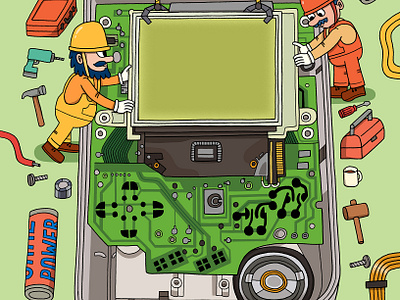 Lost in Cult. Illustration of the Game Boy game