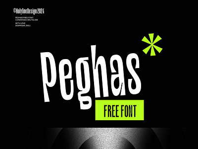 Peghas - Free Font bold font branding comercial font corporate font crafting design display display font free font free typeface graphic design illustration lettering logo logotype retro ui vintage vintage font