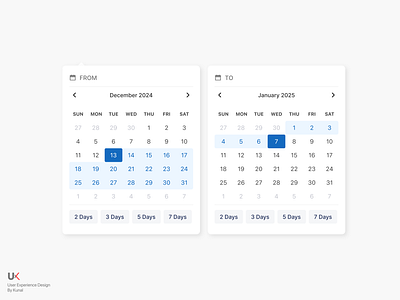 Date Range Picker Web UI Design Component Web Design System 3d animation art branding component date datepicker design designsystem graphic design illustration illustrator logo motion graphics ui uiux ux vector web website