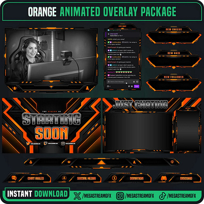 Orange Color Stream Pack | Professional Orange Overlay clean overlay