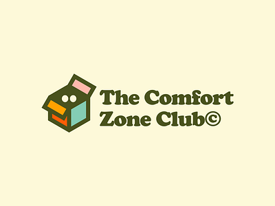 The Comfort Zone Club box branding clothing comfort design eye eyes fashion graphic design illustrator logo minimal streetwear vector