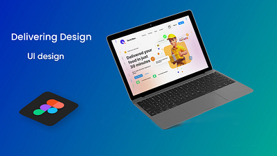 Delivering Food Landing Page | UI Design app graphic design landing page design motion graphics ui ui ux user experience user interface web design website design