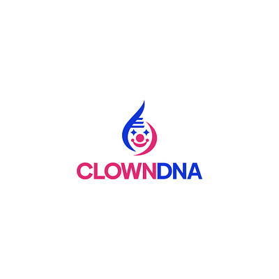 Clown DNA Logo CONCEPT animal branding character clown cute design dna face human illustration logo mascot negative space ui unused