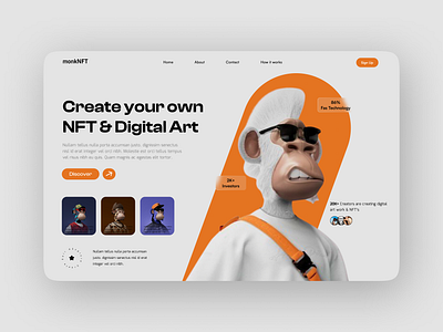 NFT Landing Page Design design graphic design ui uiux ux web