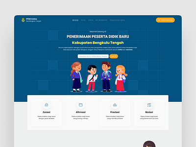 PPDB Online Bengkulu Tengah desain design goverment landing page pemerintah ppdb ui ux
